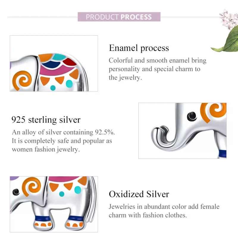 (bild till) Pandora Stil Berlock Lucky Elephant - Scc1790 - View 8