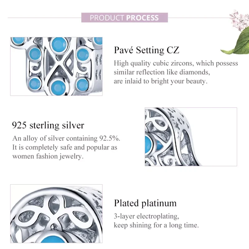 (bild till) Pandora Stil Berlock Lucky Hand - Scc1757 - View 8
