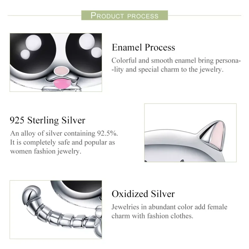 (bild till) Pandora Stil Berlock Lucky Kitty - Bsc055 - View 7