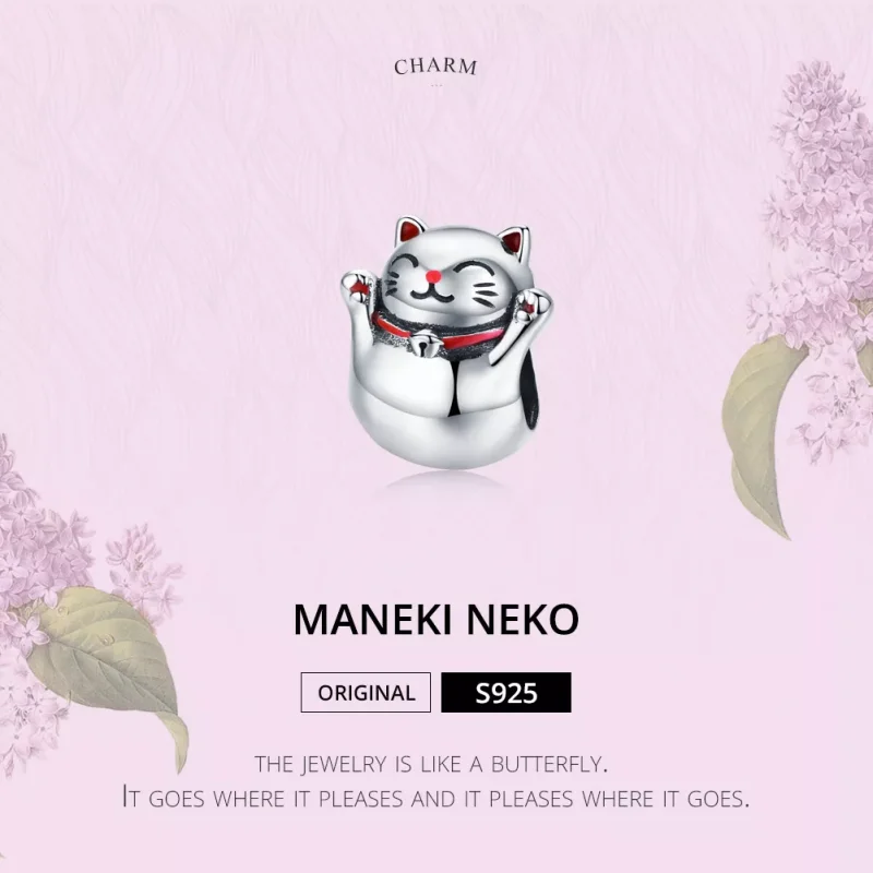 (bild till) Pandora Stil Berlock Maneki Neko - Scc1178 - View 2