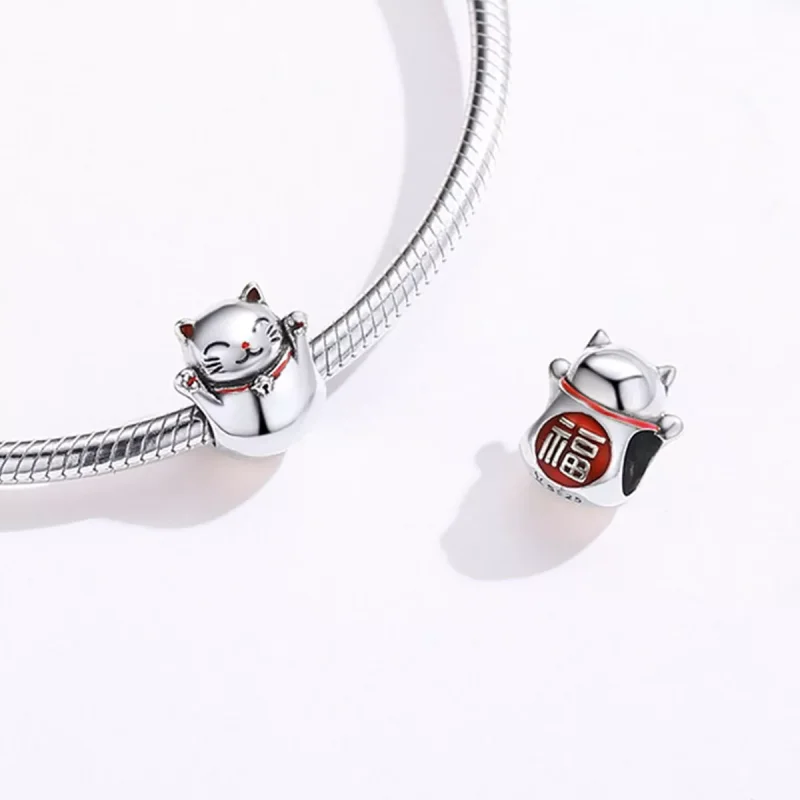 (bild till) Pandora Stil Berlock Maneki Neko - Scc1178 - View 4