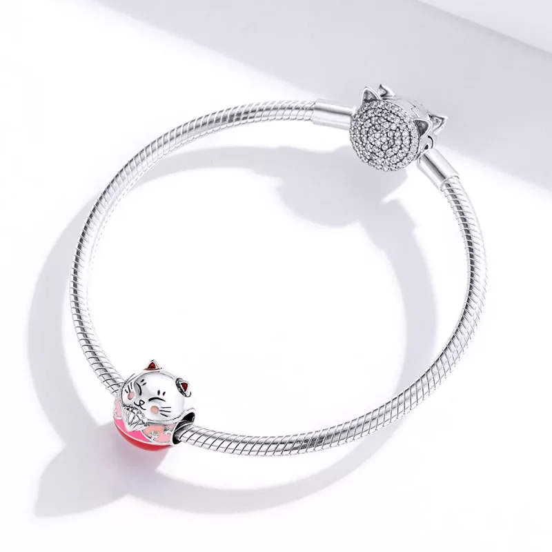 (bild till) Pandora Stil Berlock Maneki Neko - Scc1341 - View 3