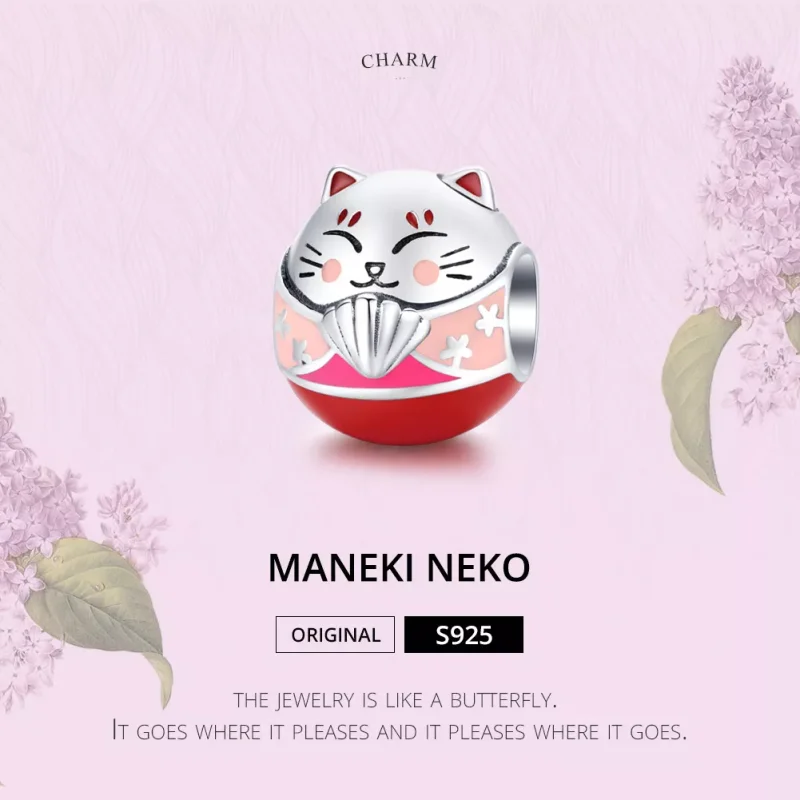 (bild till) Pandora Stil Berlock Maneki Neko - Scc1341 - View 6