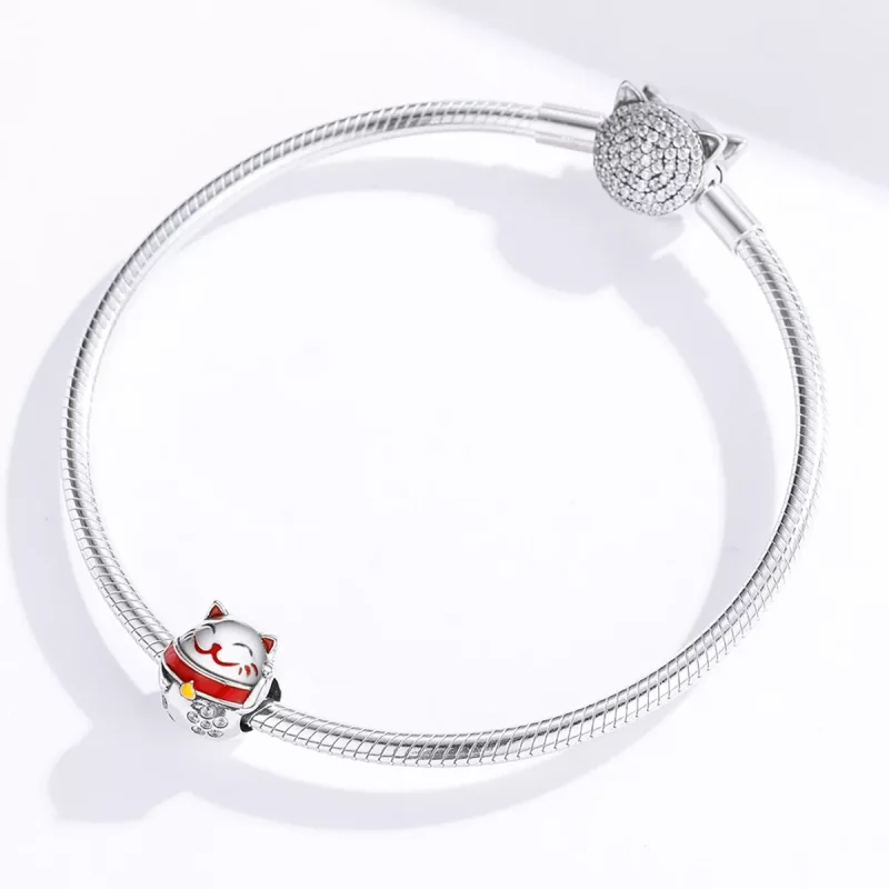 (bild till) Pandora Stil Berlock Maneki Neko - Scc1374 - View 3