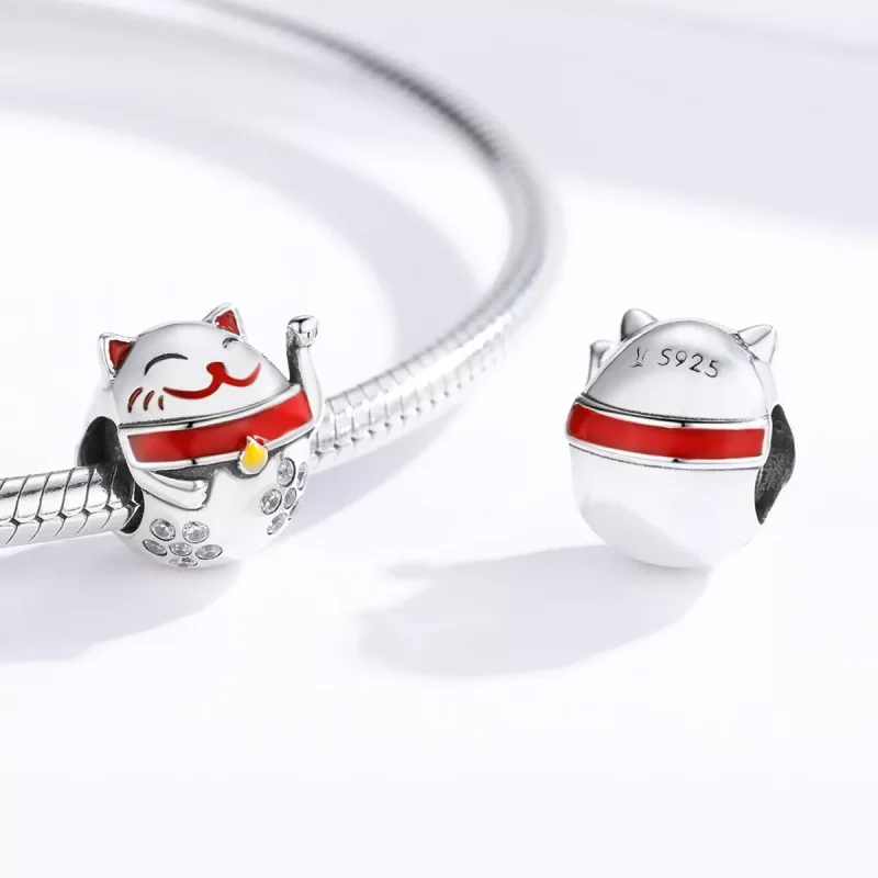 (bild till) Pandora Stil Berlock Maneki Neko - Scc1374 - View 4
