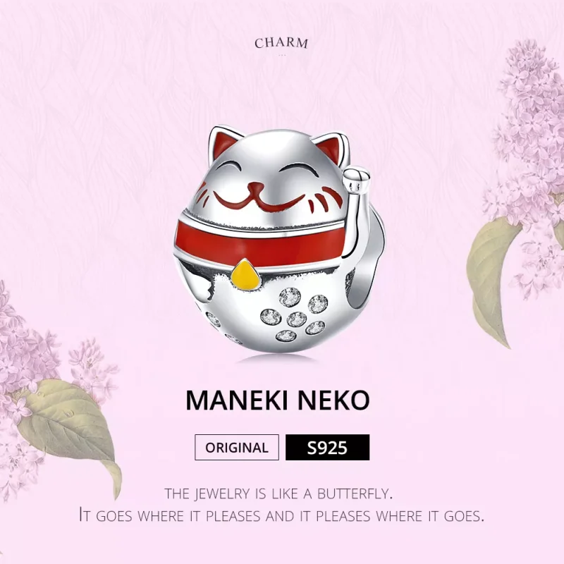 (bild till) Pandora Stil Berlock Maneki Neko - Scc1374 - View 5