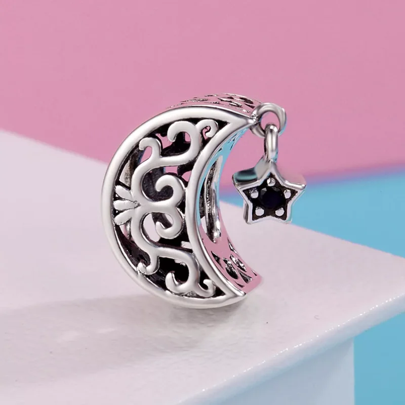 (bild till) Pandora Stil Berlock Moon And Star - Scc483 - View 4