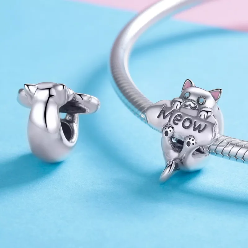 (bild till) Pandora Stil Berlock Naughty Cat Parfymflaska - Scc874 - View 4