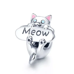 (bild till) Pandora Stil Berlock Naughty Cat Parfymflaska - Scc874
