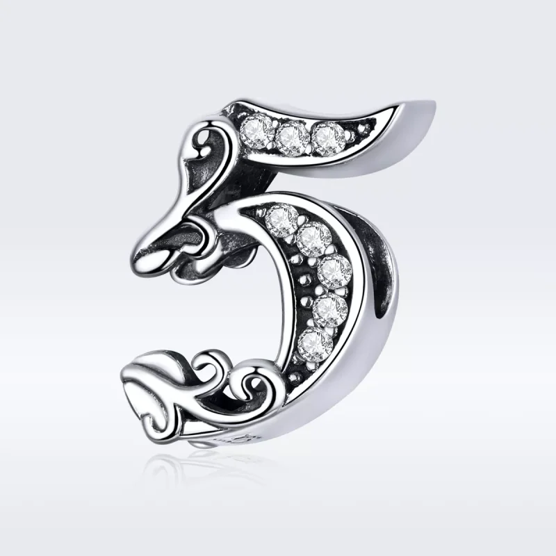 (bild till) Pandora Stil Berlock Nummer 5 - Scc1418-5 - View 5