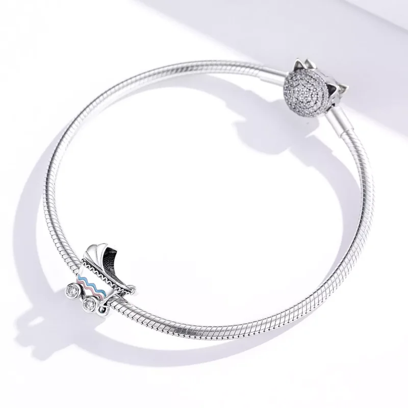 (bild till) Pandora Stil Berlock Ny Barnvagn - Scc1539 - View 4