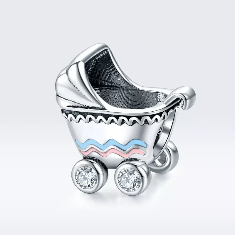 (bild till) Pandora Stil Berlock Ny Barnvagn - Scc1539 - View 5