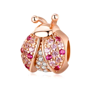 (bild till) Pandora Stil Berlock Nyckelpiga 14 Karat Roséguld - Scc1120-C