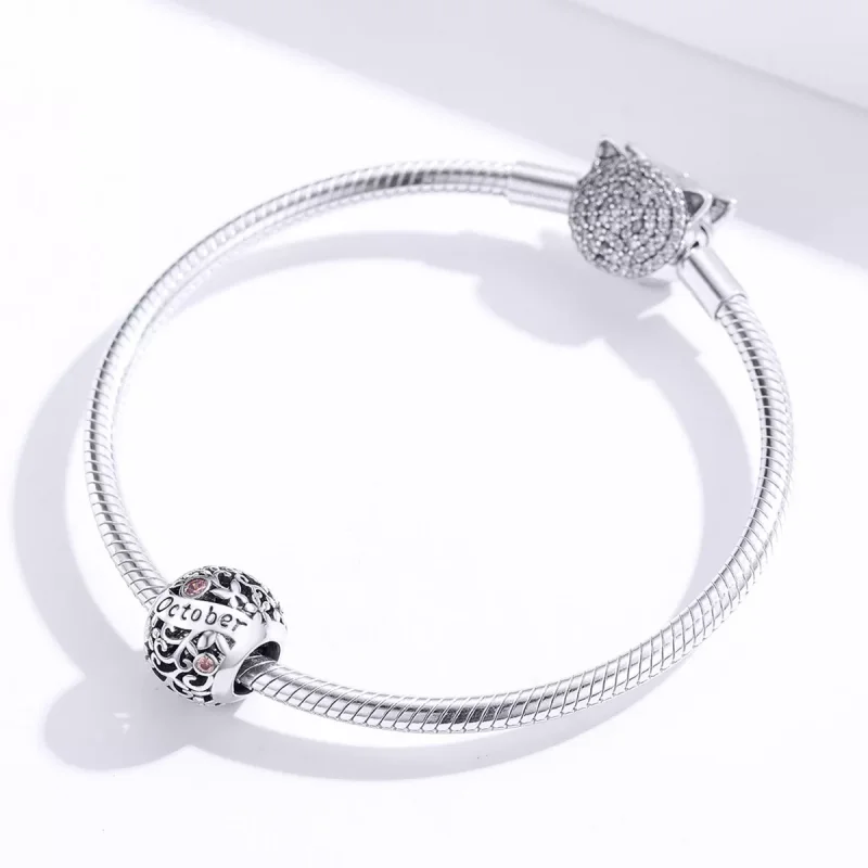 (bild till) Pandora Stil Berlock Oktober Birthstone - Scc1385-10 - View 2