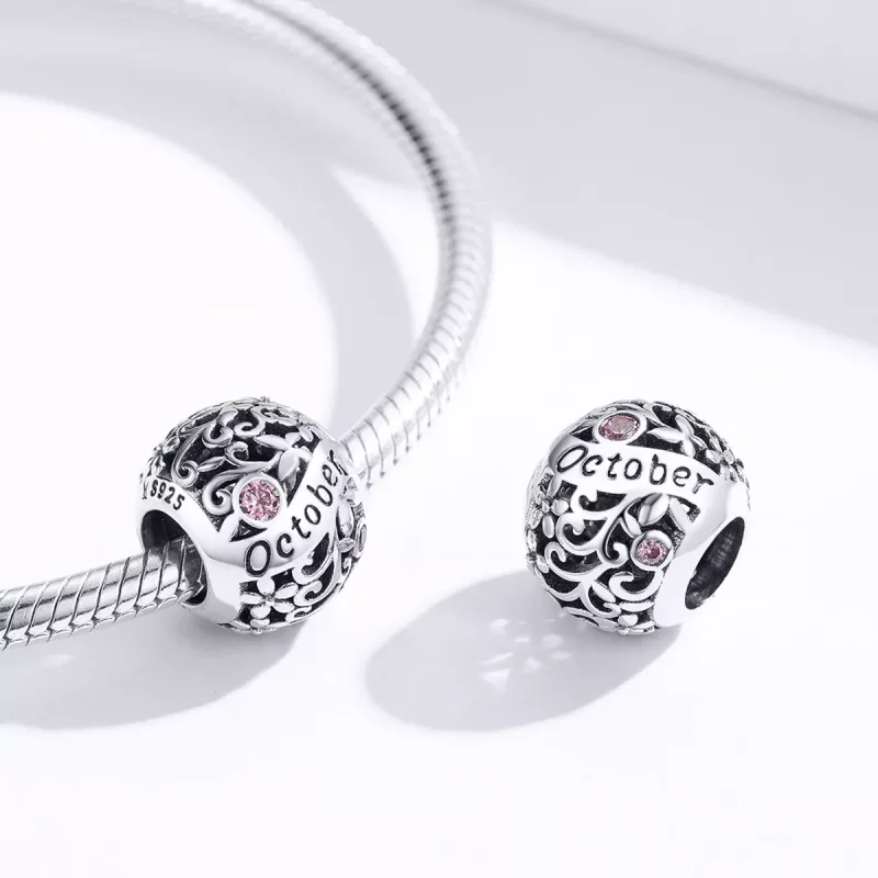 (bild till) Pandora Stil Berlock Oktober Birthstone - Scc1385-10 - View 3