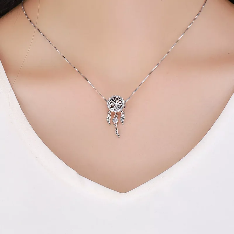 (bild till) Pandora Stil Berlock Openwork Dreamcatcher - Scc723 - View 5