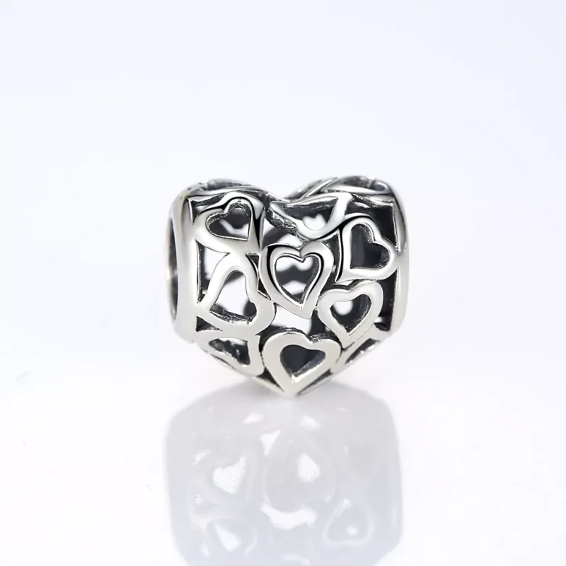 (bild till) Pandora Stil Berlock Openwork Hearts - Scc024 - View 5