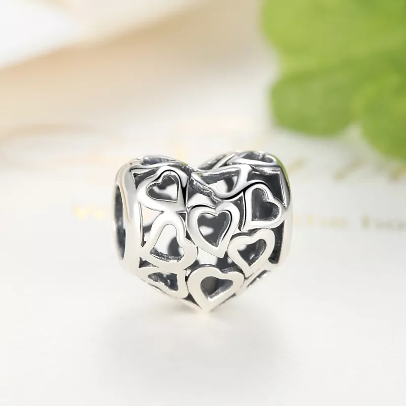 (bild till) Pandora Stil Berlock Openwork Hearts - Scc024 - View 6