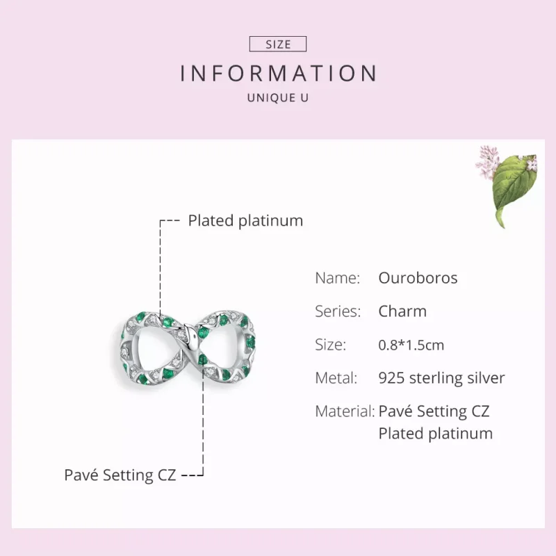 (bild till) Pandora Stil Berlock Ouroboros - Bsc186 - View 7