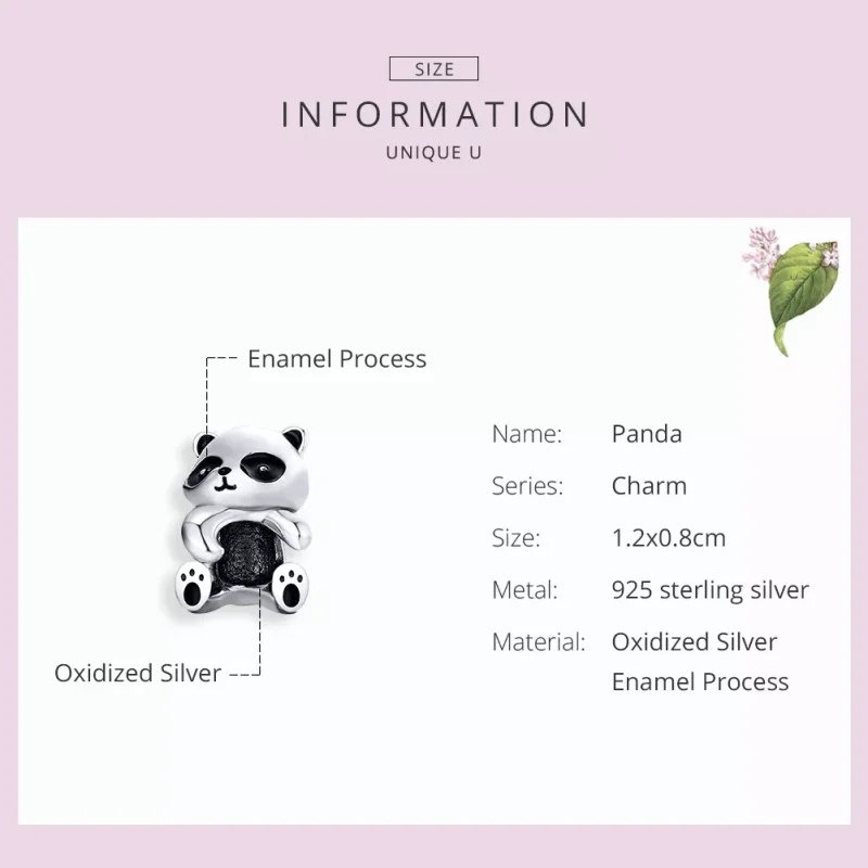 (bild till) Pandora Stil Berlock Panda - Scc1175 - View 3