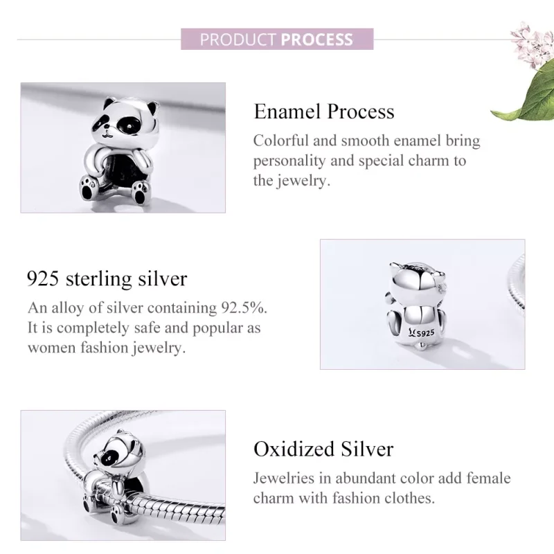 (bild till) Pandora Stil Berlock Panda - Scc1175 - View 4