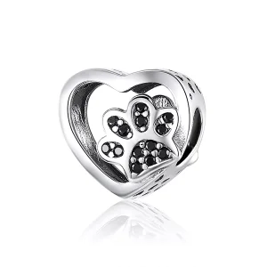 (bild till) Pandora Stil Berlock Paw Mark Of Pets - Scc1191-Bk