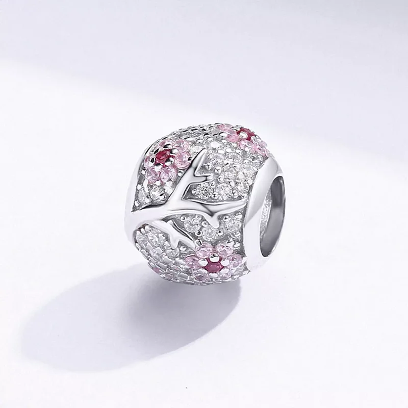 (bild till) Pandora Stil Berlock Plommonblomma - Bsc153 - View 2