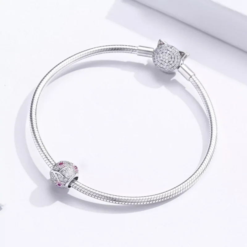 (bild till) Pandora Stil Berlock Plommonblomma - Bsc153 - View 3