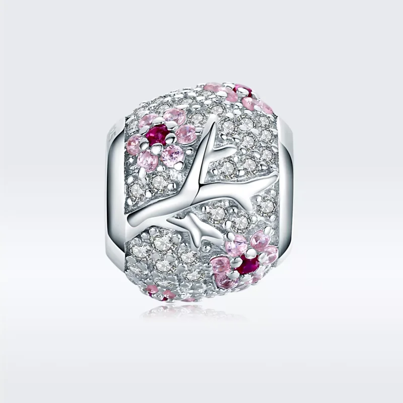 (bild till) Pandora Stil Berlock Plommonblomma - Bsc153 - View 5