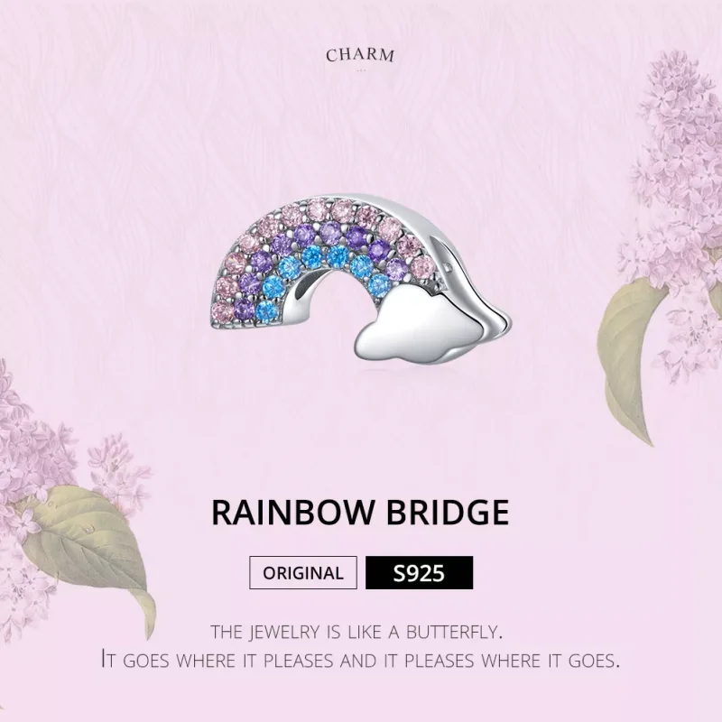 (bild till) Pandora Stil Berlock Rainbow Bridge - Scc1788 - View 6