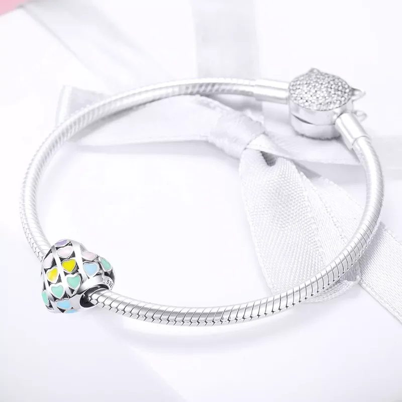 (bild till) Pandora Stil Berlock Rainbow Heart - Scc902 - View 3