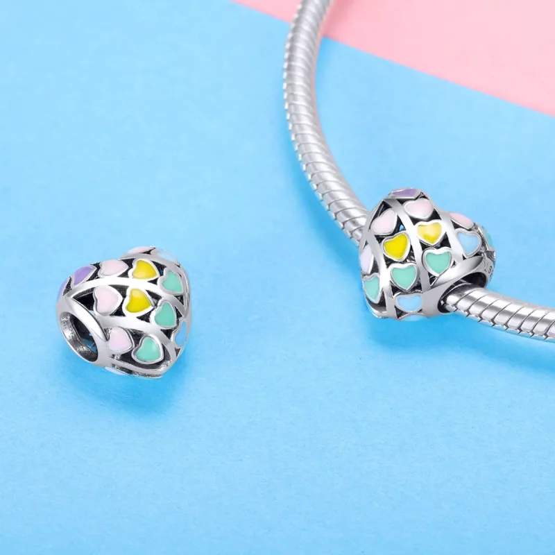(bild till) Pandora Stil Berlock Rainbow Heart - Scc902 - View 4