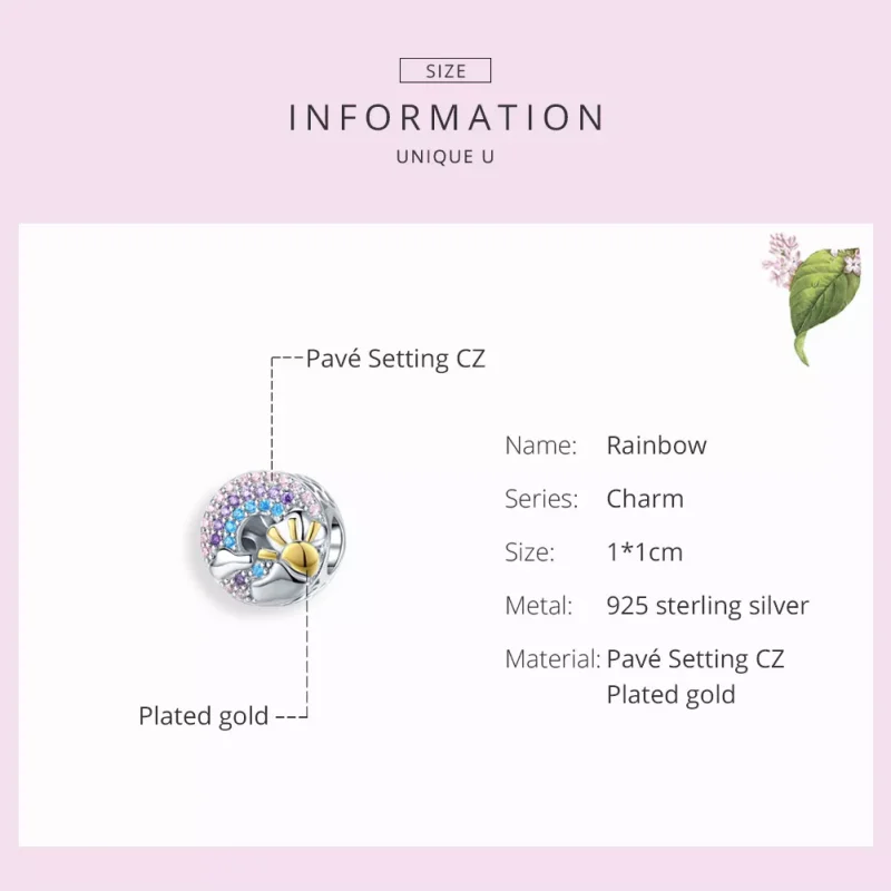(bild till) Pandora Stil Berlock Rainbow & Sun - Scc1255 - View 3