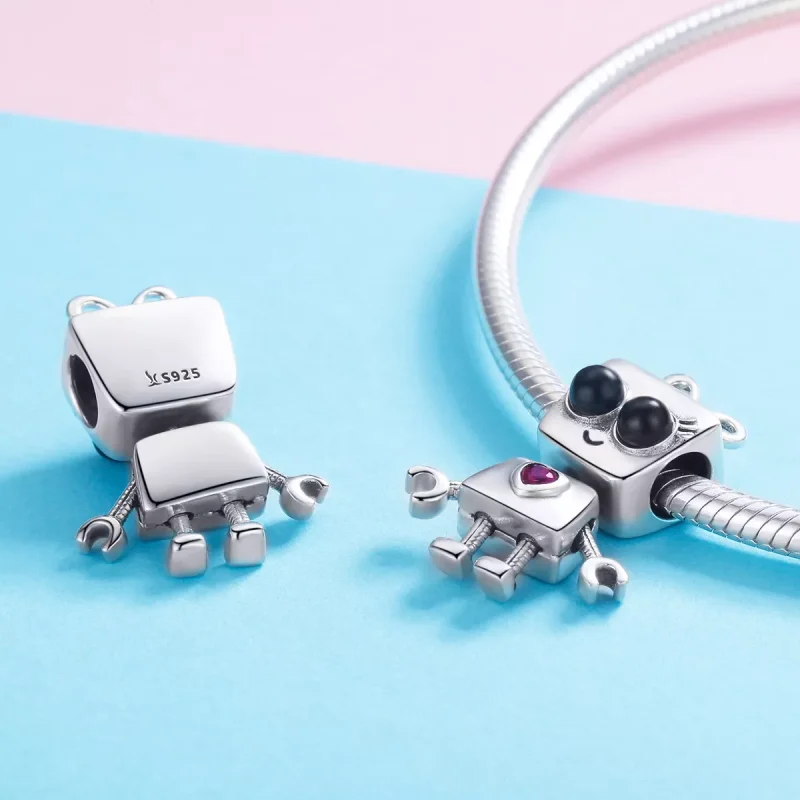 (bild till) Pandora Stil Berlock Robot Didi - Scc885 - View 4