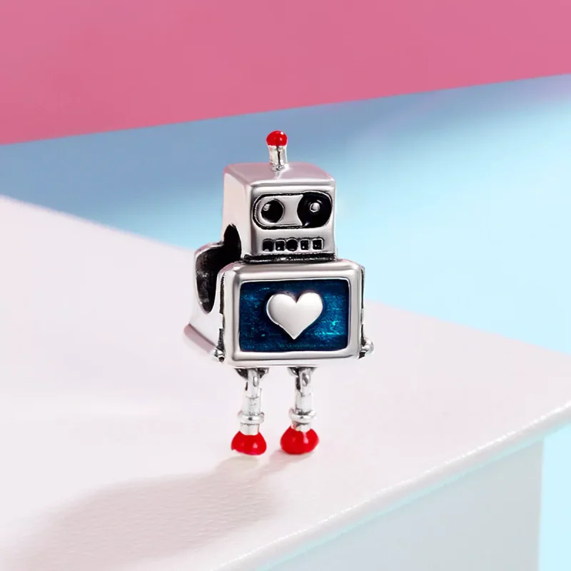 (bild till) Pandora Stil Berlock Robot - Scc346 - View 3