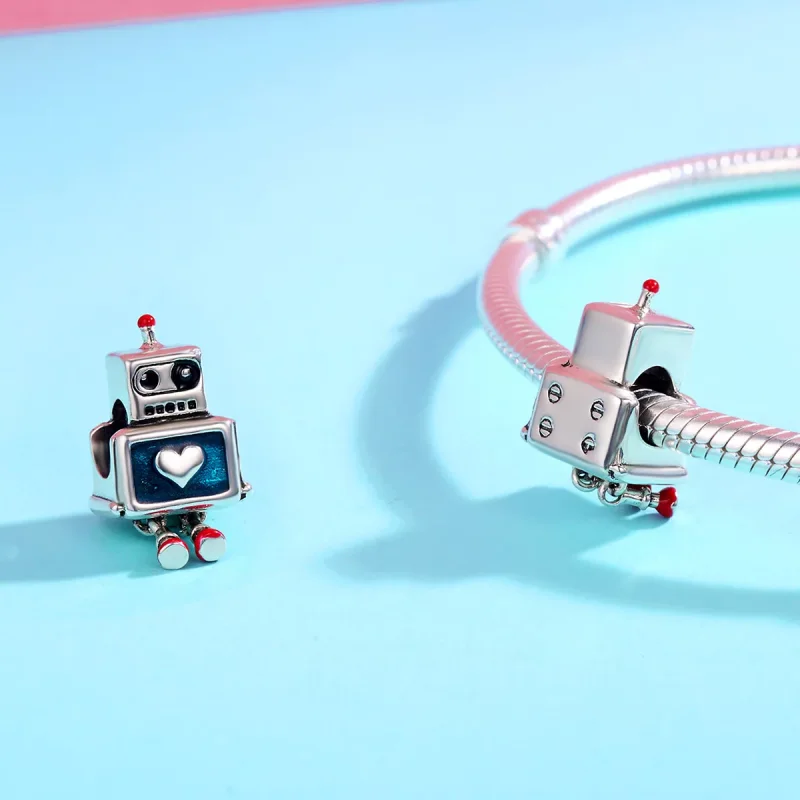 (bild till) Pandora Stil Berlock Robot - Scc346 - View 5