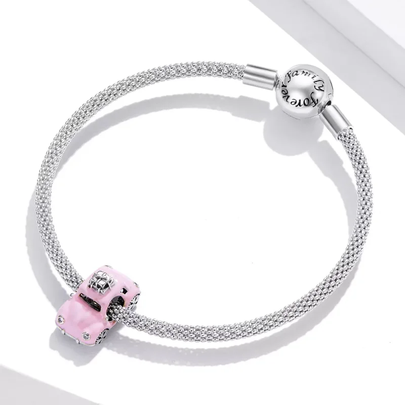 (bild till) Pandora Stil Berlock Rosa Bil - Scc1738 - View 3