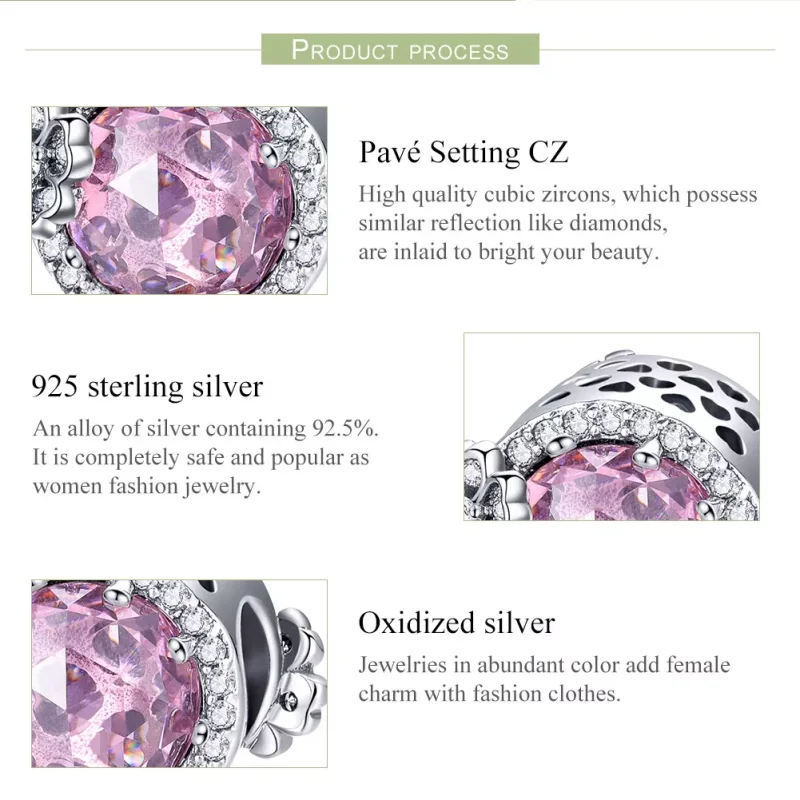 (bild till) Pandora Stil Berlock Rosa Smak - Scc904 - View 7