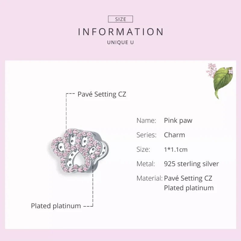 (bild till) Pandora Stil Berlock Rosa Tass - Bsc164 - View 7