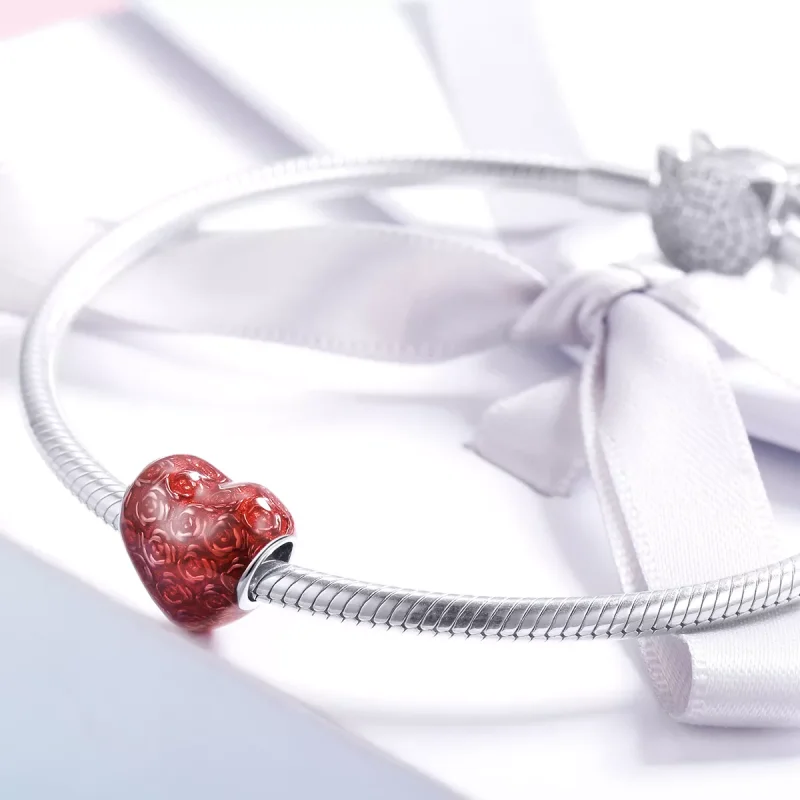 (bild till) Pandora Stil Berlock Rose Heart - Scc1064 - View 3