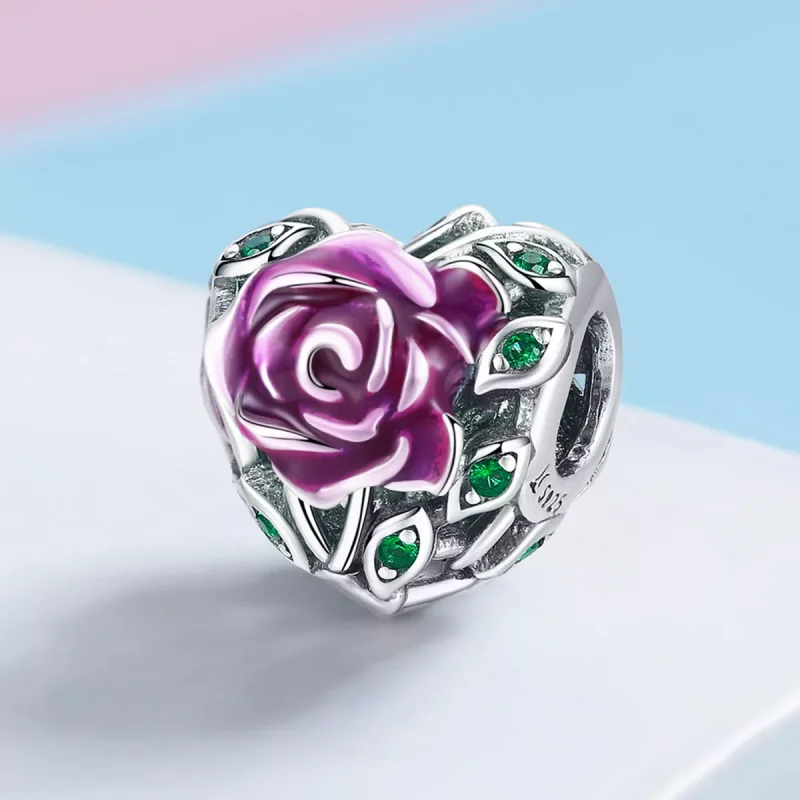 (bild till) Pandora Stil Berlock Rose Heart - Scc927 - View 2