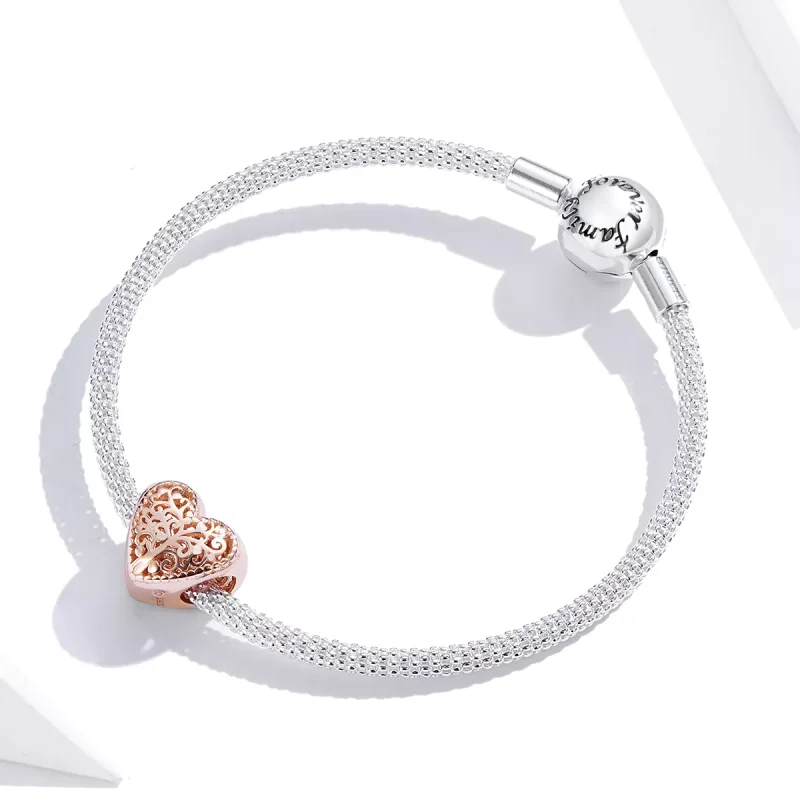 (bild till) Pandora Stil Berlock Rose Släktträd 14 Karat Roséguld - Bsc215 - View 2