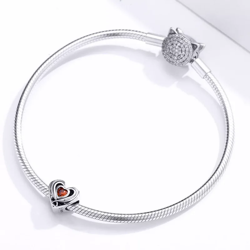 (bild till) Pandora Stil Berlock Rugby Heart In Heart - Scc1472 - View 3