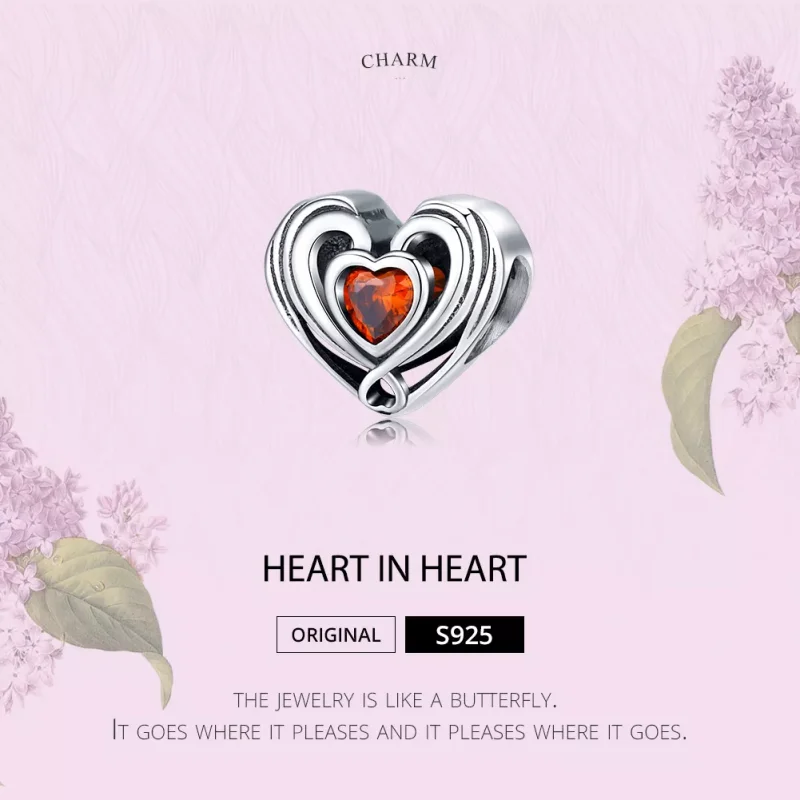 (bild till) Pandora Stil Berlock Rugby Heart In Heart - Scc1472 - View 6