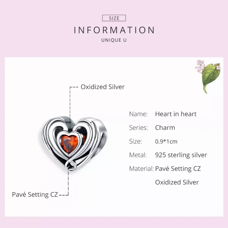 (bild till) Pandora Stil Berlock Rugby Heart In Heart - Scc1472 - View 7