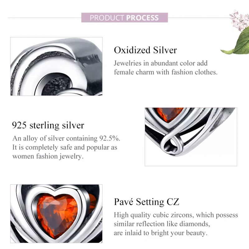 (bild till) Pandora Stil Berlock Rugby Heart In Heart - Scc1472 - View 8