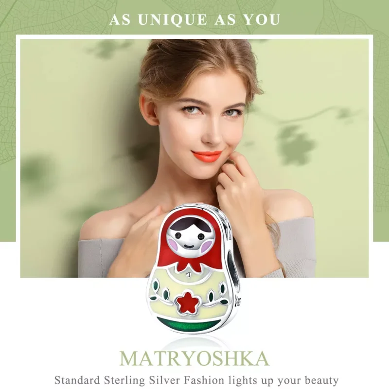 (bild till) Pandora Stil Berlock Rysk Docka - Scc1086 - View 2