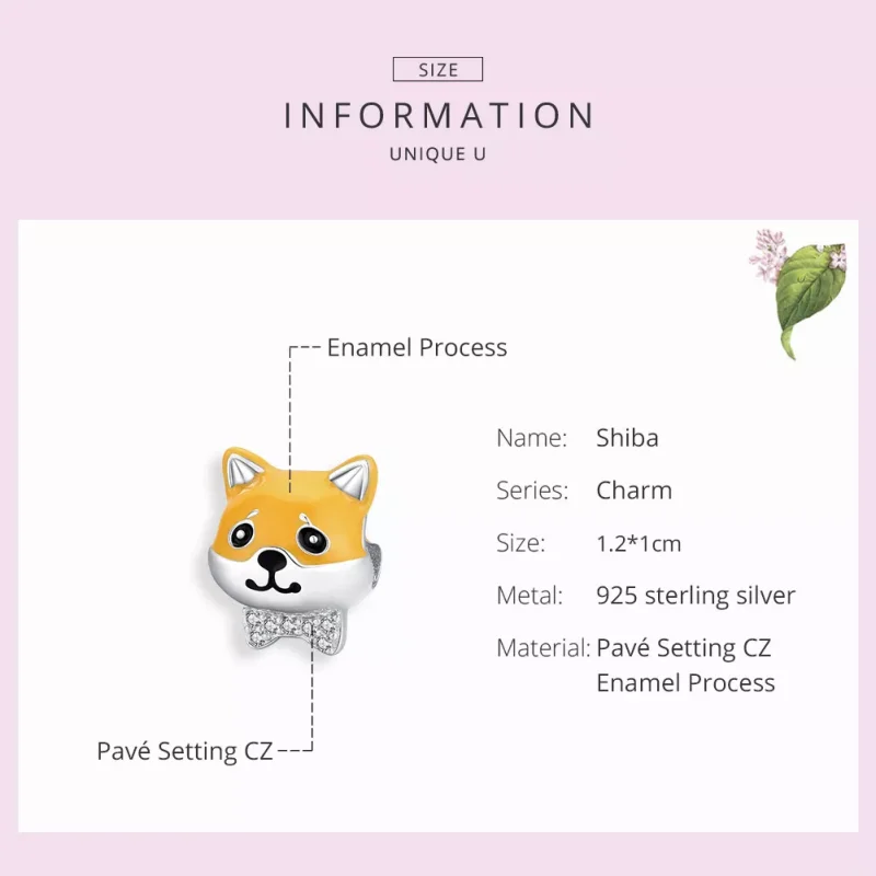 (bild till) Pandora Stil Berlock Shiba Inu - Bsc188 - View 7