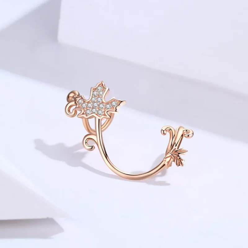 (bild till) Pandora Stil Berlock Slient Leaves 14 Karat Roséguld - Scc1254 - View 2