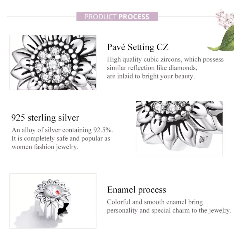 (bild till) Pandora Stil Berlock Solros - Scc1507 - View 8